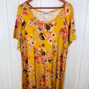 Urban Rose | Floral Dress with Front Side Tie Knot